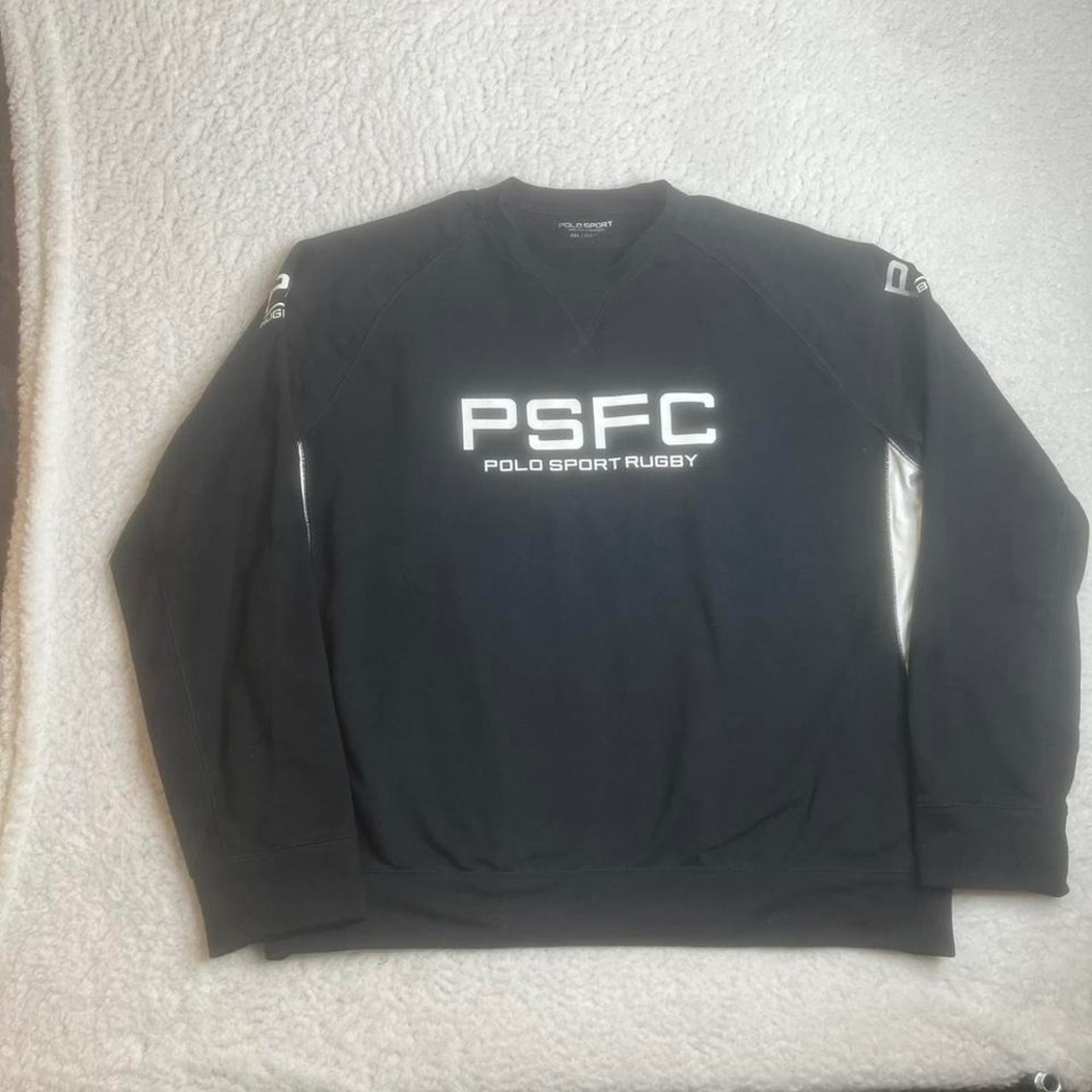 Polo‎ sport rugby men's black crew neck sweatshirt outdoors sports xl